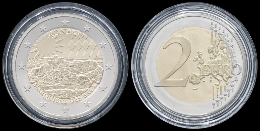 2 Euro Monaco 2025 Marquisat des Baux : Tout sur cette Pi&egrave;ce d'Exception