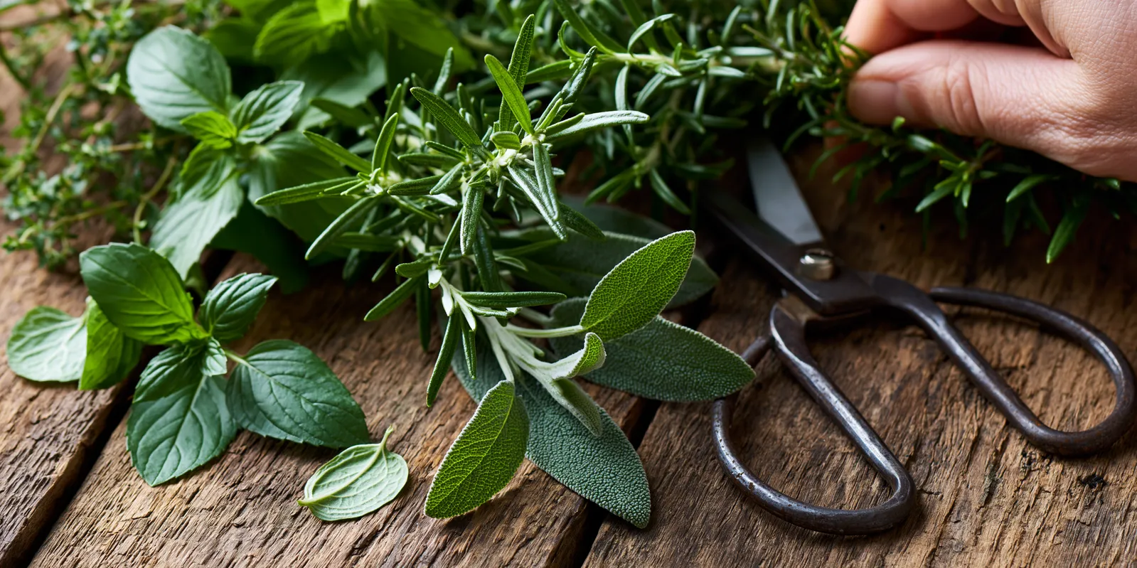 tchitcha. fresh garden herbs being cut with scissors scattere 0f50648d dcd2 4234 8bf5 647c938a002a 3 pour naturopathe Paris