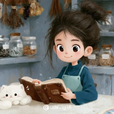 tchitcha. An enchanting cozy illustration of a young woman wi 6eda5896 8c92 4eca abd5 87afec898f7b 3 pour naturopathe paris