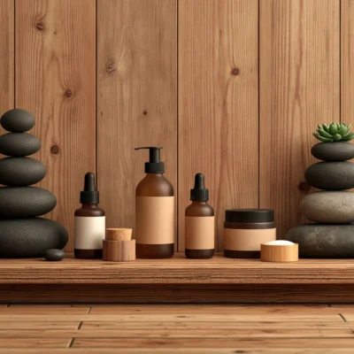 tchitcha. cosmetic packaging on wooden table with stones and 723881dd 3bca 475f 9ff3 45578f32bce9 1 pour petit dejeuner sal&eacute;
