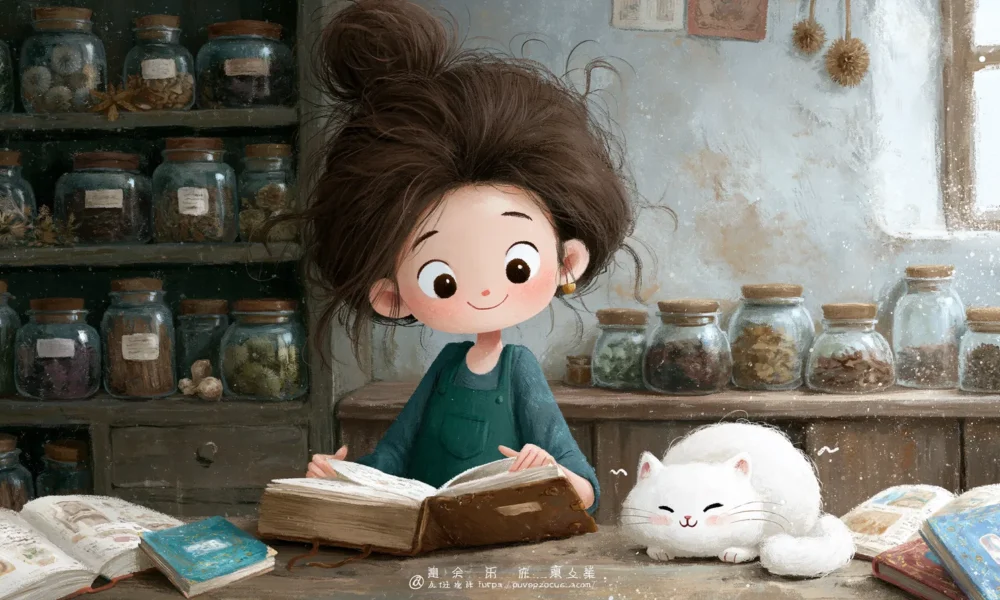 tchitcha. An enchanting cozy illustration of a young woman wi 6eda5896 8c92 4eca abd5 87afec898f7b 3 pour plasma marin